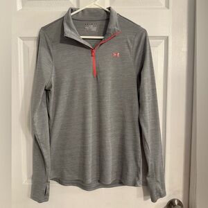 Under Armour Gray and Neon Orange HeatGear Pullover Size M

#0059